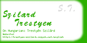 szilard trestyen business card