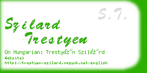 szilard trestyen business card